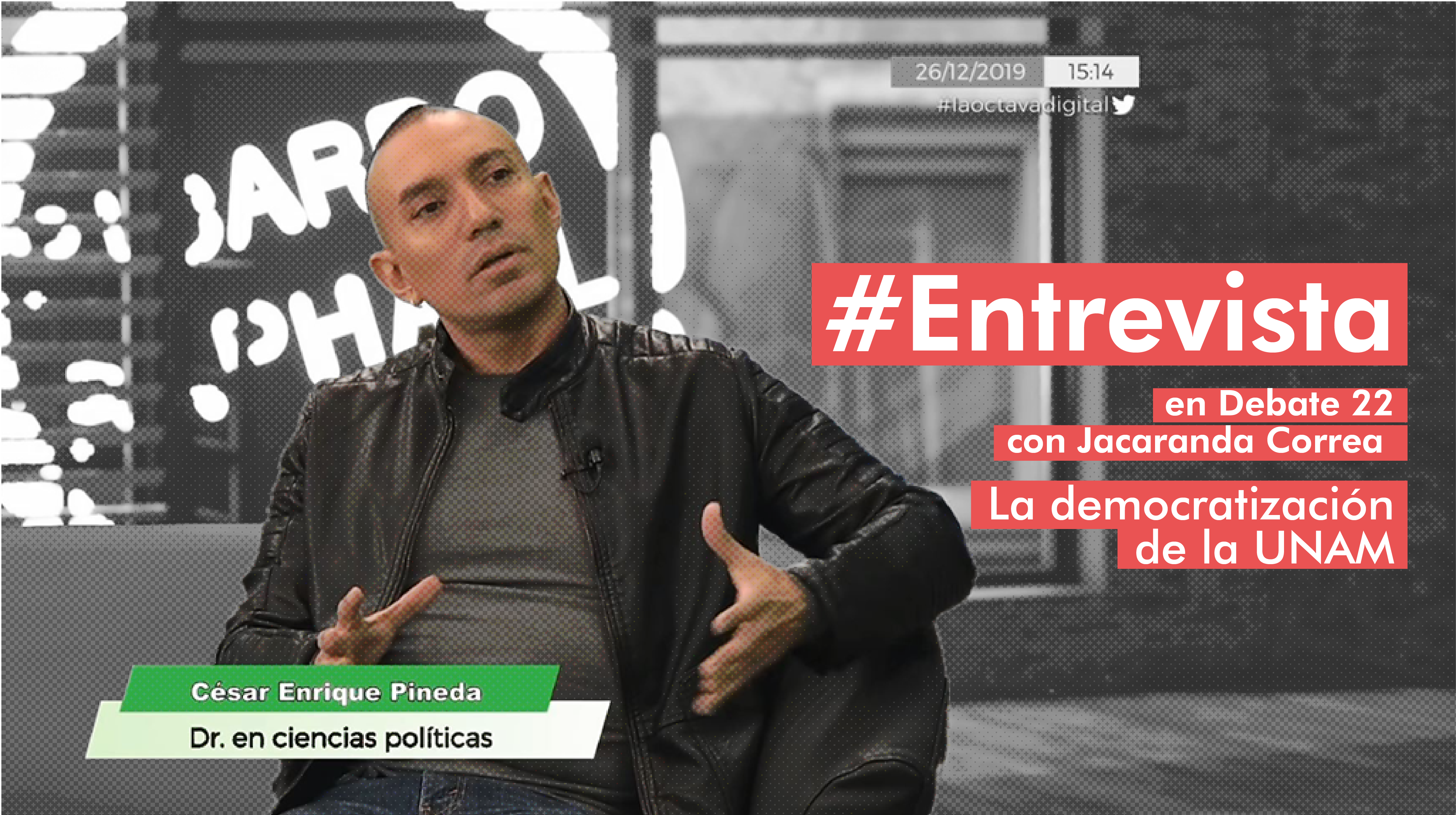 Entrevista con Jacaranda Correa, en Debate 22, Canal 22. La democratización de la UNAM