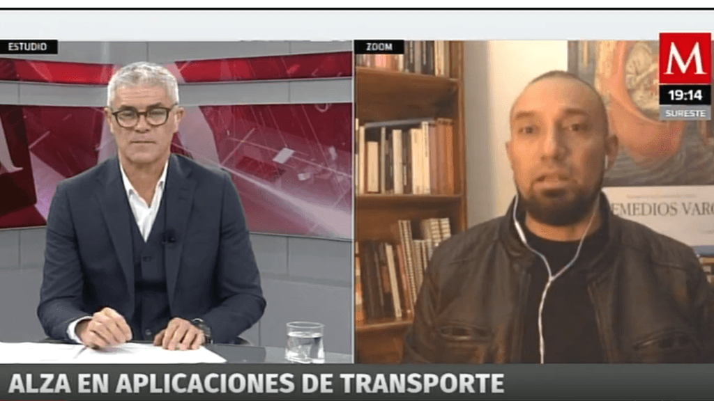Entrevista en Milenio TV, con Héctor Zamarrón. Uber, tarifas y modelo laboral.