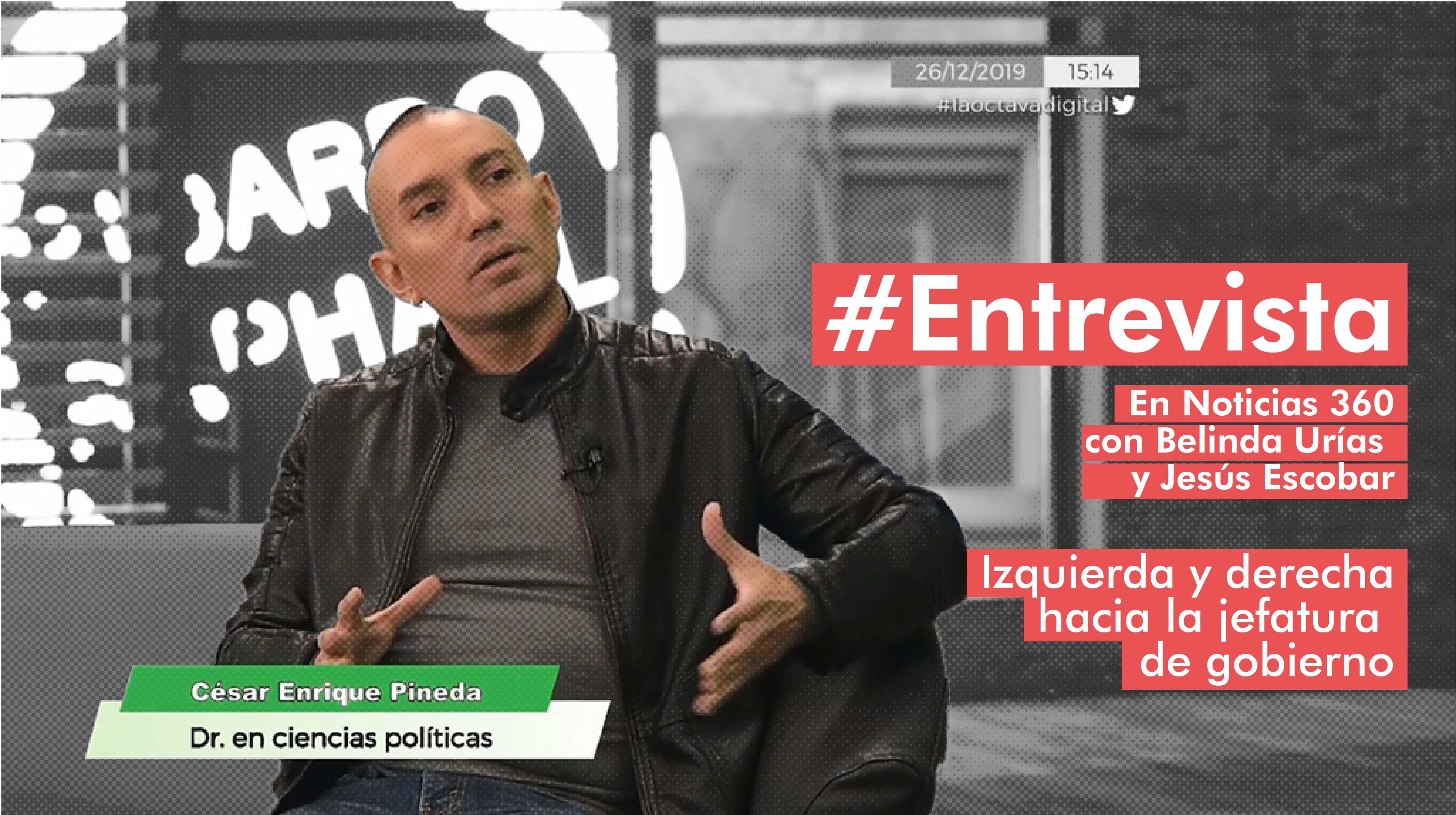 Entrevista. En noticias 360 UNIFE. Izquierda y derecha hacia la jefatura de gobierno.