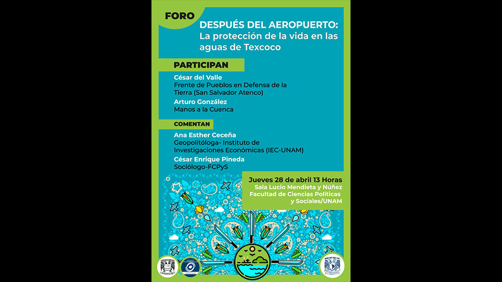 Foro. Después del aeropuerto la protección de la vida en las aguas de Texcoco.